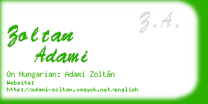 zoltan adami business card