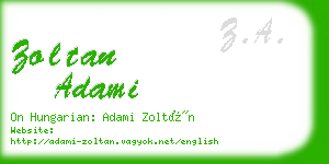 zoltan adami business card